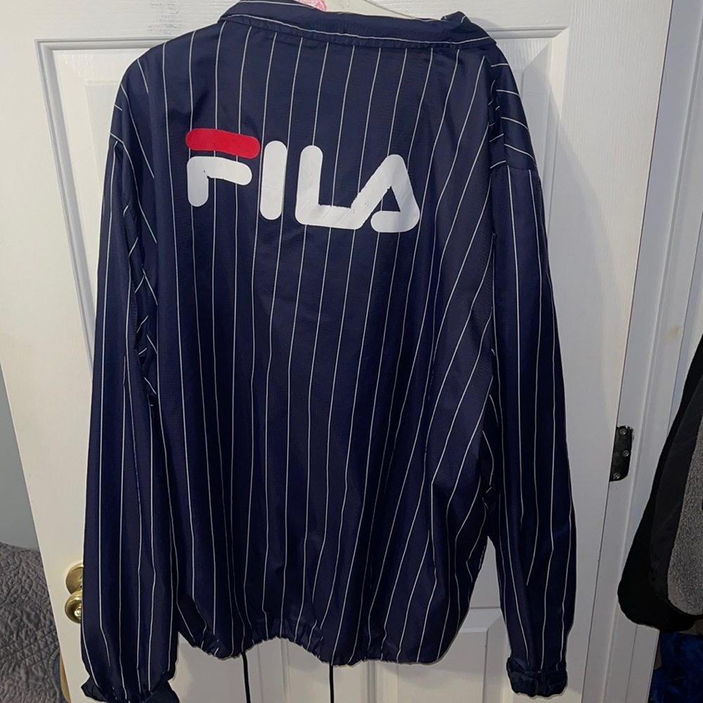 Oversized fila jacket, navy blue